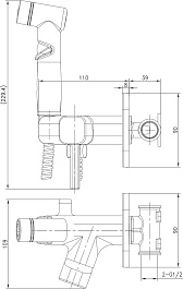 Lemark Гигиенический душ Solo LM7165GM со встраиваемым смесителем графит – фотография-2