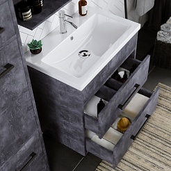 Бриклаер Мебель для ванной Чили 70 цемент – фотография-7