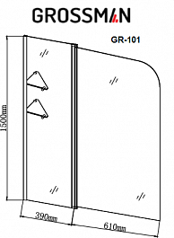 Grossman Шторка для ванны GR-101 – фотография-3