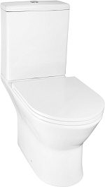 Azario Унитаз-компакт Dante AZ-93589 безободковый с бачком с сиденьем микролифт белый – фотография-3