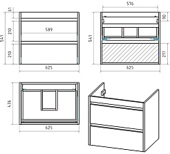 Brevita Тумба с раковиной Balaton 65 белая – фотография-6