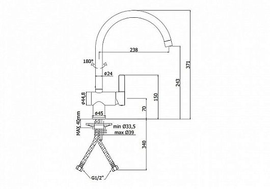 Paffoni Смеситель для кухни Rock RO180CR – фотография-2