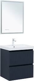 Aquanet Тумба с раковиной Джейн (Flat) 60 Flash подвесная маренго матовый – фотография-16