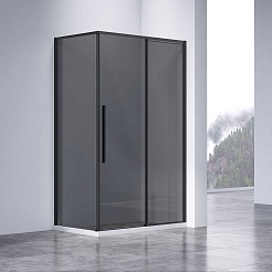 Vincea Душевой уголок Slim-N 120x80 VSR-4SN8012CGB профиль черный стекло тонированное – фотография-2