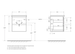 BelBagno Тумба под раковину Albano-Cer 50 подвесная Rovere Rustico – фотография-9