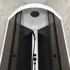 Triton Душевая кабина Грэй-Блэк 90x90 В – фотография-7