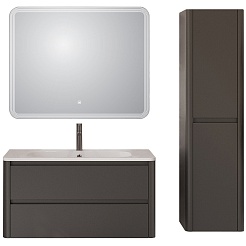 Cezares Тумба под раковину Relax 100 подвесная оружейная сталь – фотография-7