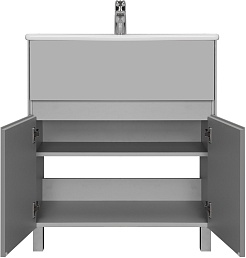 Акватон Тумба с раковиной Форест 75 серый туманный – фотография-3