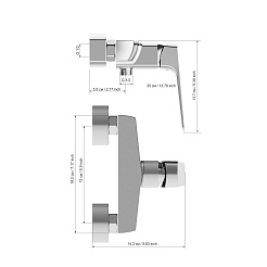 Tokito Смеситель для душа SENDAL хром TOK-SEN-1016 – фотография-8