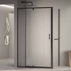 RGW Душевой уголок Passage PA-078-1B (PA-008B + Z-060-2B) 80x90 профиль черный стекло прозрачное – фотография-2