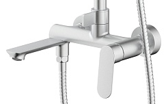 Azario Душевая стойка Alanti AZ-K2332-1BN сатин – фотография-5