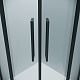 Grossman  Душевой уголок Cosmo 90x90x195 четверть круга профиль черный матовый стекло прозрачное – фотография-21