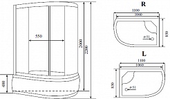 Timo Душевая кабина Standart T-6610 L Silver – фотография-2