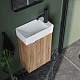 Sancos Тумба с раковиной Mini 35 R дуб галифакс натуральный раковина Element 37/21 R CN5007 – картинка-10