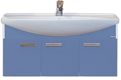Misty Тумба для умывальника Джулия 105 подвесная синяя – фотография-1