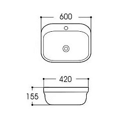 Aquatek Накладная раковина Амадео 60 AQ6042-00 белая – фотография-2