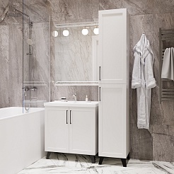 Mixline Тумба с раковиной Риф 80 2 створки белая – фотография-6