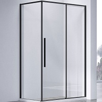 Vincea Душевой уголок Slim-N 130x90 VSR-4SN9013CLB профиль черный стекло прозрачное