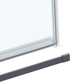 Vincea Душевой уголок Como Soft 120x100 VSR-1CS1012CLGM профиль вороненая сталь стекло прозрачное – фотография-4
