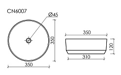 Ceramicanova Мебельная раковина Element 35 CN6007 чёрный матовый – фотография-6