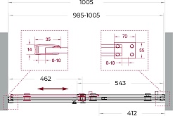 BelBagno Душевая дверь в нишу Soft Close-2 SOFT_CLOSE-2-BF-1-100-C-GM 100x200 профиль оружейная сталь стекло прозрачное – фотография-12