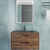 Vincea Мебель для ванной с серой кварцевой раковиной Chiara 2D 80 подвесная дуб чарльстон