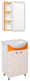 Runo Мебель для ванной Капри 55 оранжевая – фотография-1