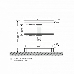 СанТа Мебель для ванной Марс 70 напольная – фотография-4