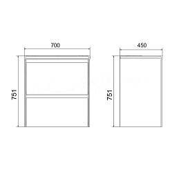 Velvex Тумба под раковину Klaufs 70.2Y белая – фотография-3