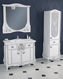  Зеркало для ванной Luise-II 100, белый матовый – фотография-6