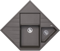 Florentina Мойка кухонная Бомбей угловая серый шелк