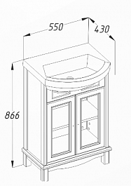 Opadiris Тумба с раковиной Омега 55 фисташковый – фотография-3