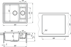 Florentina Мойка кухонная Липси 620 К черная – фотография-4
