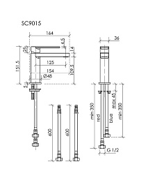 Sancos Смеситель для раковины Studio брашированный никель SC9015BN – фотография-3