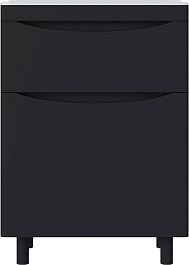 Vivon Тумба под раковину Ostin 60 напольная черная матовая – фотография-1