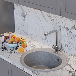 Mixline Мойка кухонная ML-GM11 серая – фотография-4