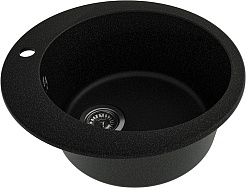 Teymi Мойка кухонная Lori Midi D51 кварцевая черная матовая – фотография-4