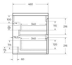 BelBagno Тумба под раковину Kraft 120 L подвесная Rovere Nebrasca Nature – фотография-17