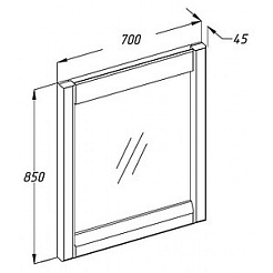 Opadiris Зеркало для ванной Лаварро 70 венге – фотография-3