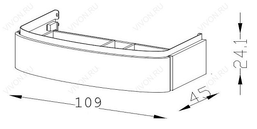 Jacob Delafon Мебель для ванной "Presquile 130-1" титан – картинка-7