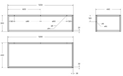 BelBagno Консоль с раковиной Etna-Kraft 120 чёрная матовая столешница EK-120-2-BL – фотография-12