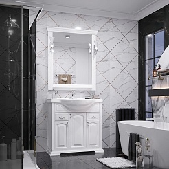 Opadiris Тумба под раковину Риспекто 85 белая – фотография-7