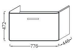 Jacob Delafon Тумба с раковиной "Replay 80" серый ясень – фотография-5