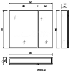 Aquatek Зеркало-шкаф 76 AQ7808-MC – фотография-3