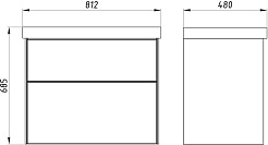 ASB-Woodline Тумба под раковину Гранада 80 подвесная белая матовая – фотография-5