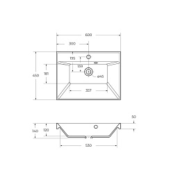 BelBagno Мебельная раковина 60/45 BB600/450-LV-ART-AST-NERO – фотография-3