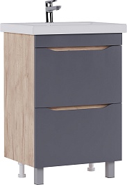 Vigo Тумба с раковиной Wave 600-0-2 дуб золотой – фотография-1