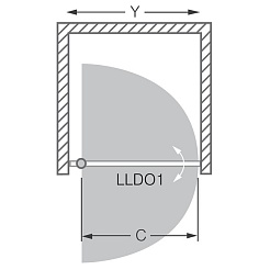 Roltechnik Душевая дверь LLDO1/1000 transparent – фотография-3