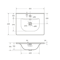 BelBagno Мебельная раковина 61/46 BB-8099-60 – фотография-3