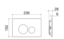 Ceramicanova Подвесной унитаз Balearica Rimless с шумоизоляционной панелью CN1000 с системой инсталляции Envision кнопка Round хром матовый – фотография-8